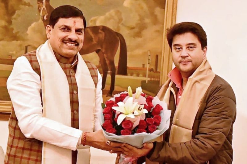 mohan yadav and Jyotiraditya Scindia