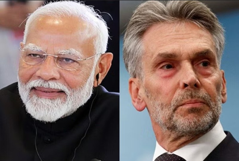 Indian Prime Minister Narendra Modi and Netherlands PM Dick Schoof