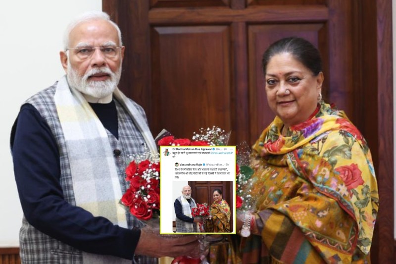 vasundhara raje met pm modi