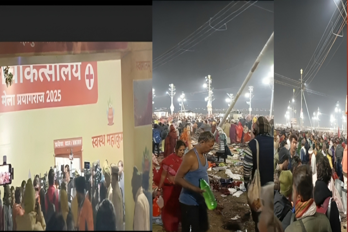 Maha Kumbh Sangam Sthal Accident: दम घुटने से कई श्रद्धालु बेहोश, भगदड़ जैसी
स्थिति, ग्रीन कॉरिडोर से घायलों को अस्पताल पहुंचाया गया - image