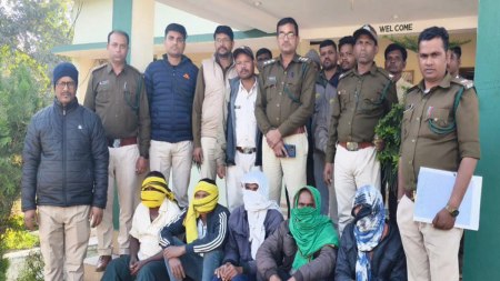 गिरफ्तार हुए बाघिन के शिकार के आरोपी।