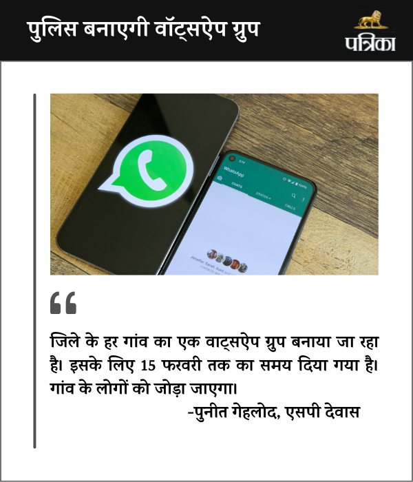 Dewas police creat whatsapp group