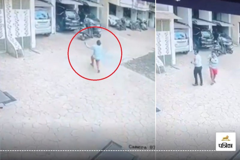 child fell Dombivli viral video