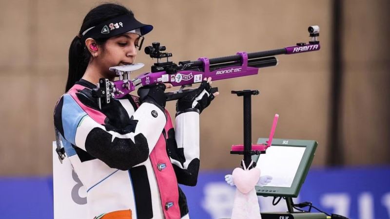 Haryana's shooter Ramita Jindal has broken the record of Paris Olympics in the National Games