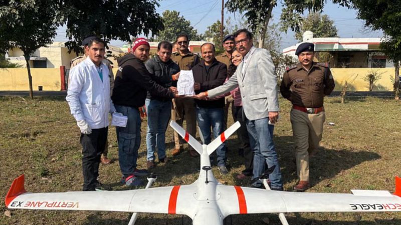 Medicines were delivered to Haridwar jail from Rishikesh AIIMS via drone