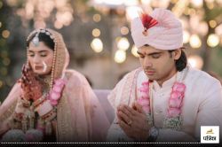 Neeraj Chopra Marriage: शादी के बंधन में बंधे स्टार भारतीय एथलीट नीरज चोपड़ा,
दुल्हन संग शेयर की तस्वीर - image