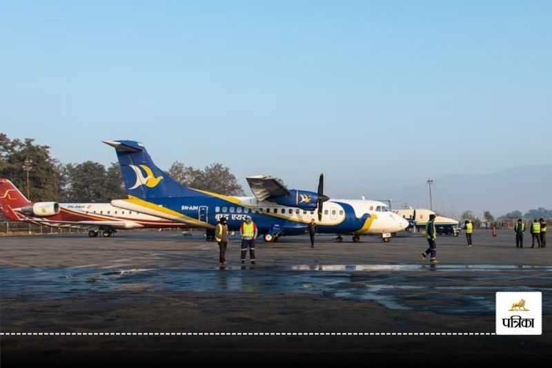 Buddh Air Plane Catch fire 76 passengers on board took VOR Landing