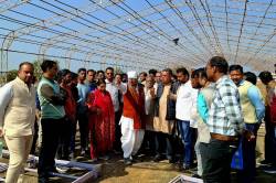 बालाजी मंदिर प्रागंण में चल रही भागवत कथा की तैयारी - image