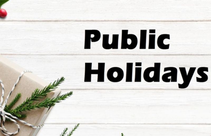 two consecutive holidays of two days will be given twice in Guna