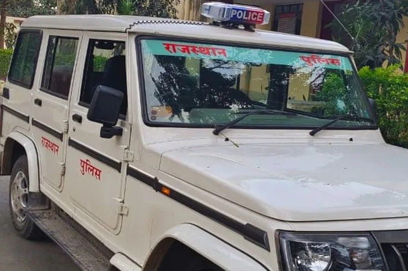 Rajastn police jeep