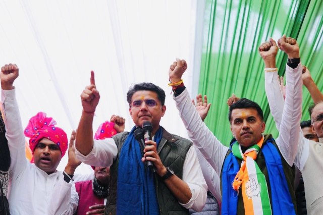 Sachin Pilot in delhi election 