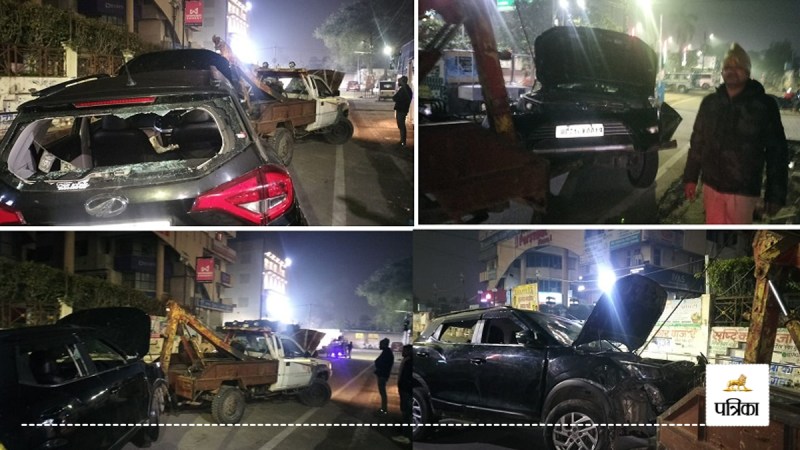 Speeding car hits groom car in Moradabad