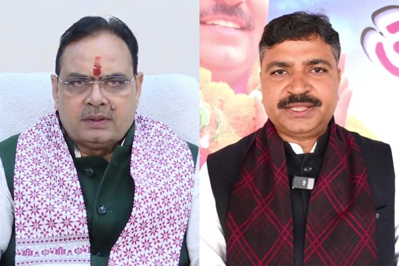 Tikaram Jully and CM Bhajanlal