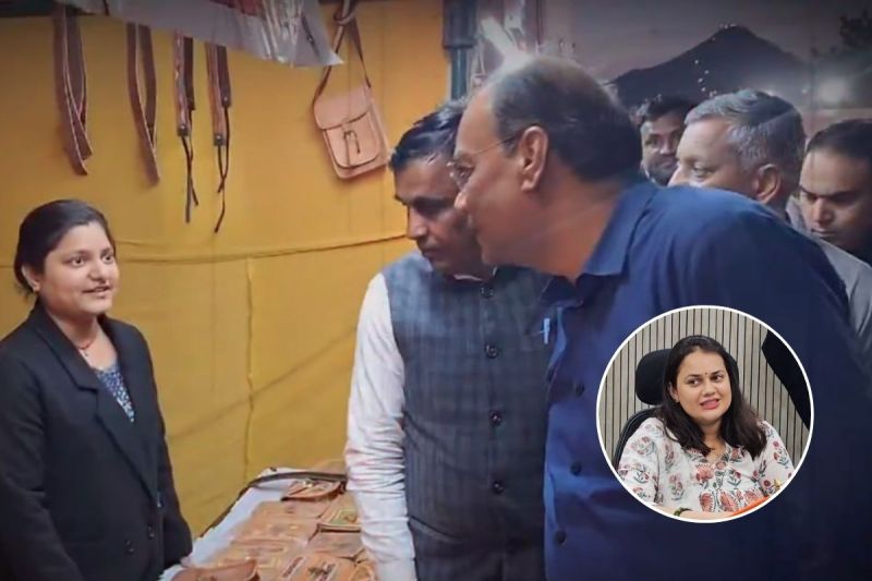 Tina Dabi was standing with a stall in Barmer