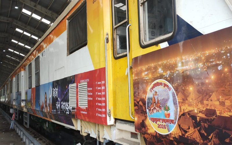Three racks were prepared in MEMU car shed for Prayagraj Mahakumbh, one left