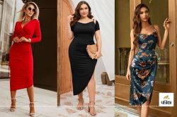 Valentine Day Outfit Ideas For Women: वैलेंटाइन डे डेट पर चाहती हैं स्टाइलिश लुक
तो ट्राई करें फुल स्लीव्स बॉडीकॉन मिडी ड्रेसेस - image