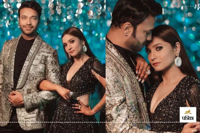 Ankita lokhande and Vicky jain glam looks