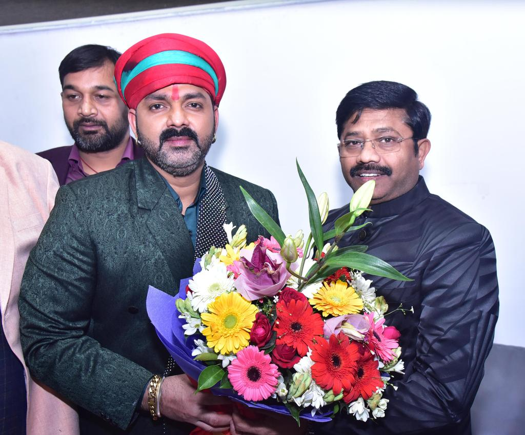 Pawan Singh with Nand Gopal Nandi