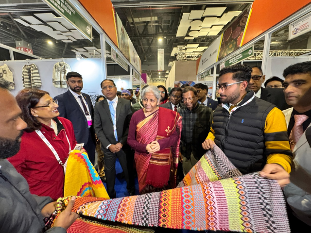 Nirmala Sitharaman also interacted with artisans at Rural India Festival 2025