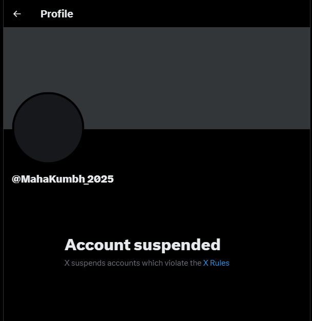 Maha Kumbh 2025 Official X Account