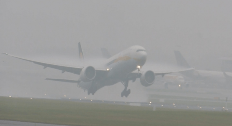indore airport fog