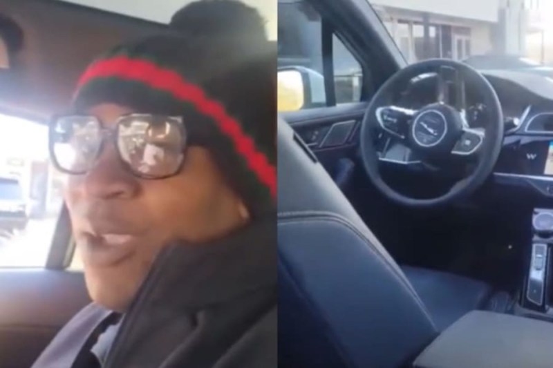 Man gets stuck in driverless car