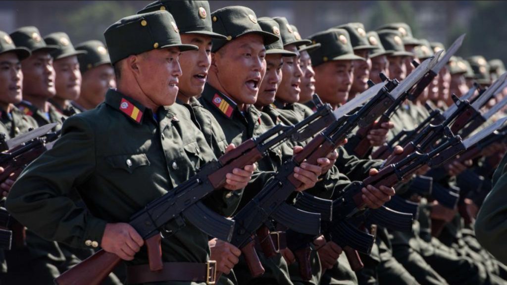 North Korean troops