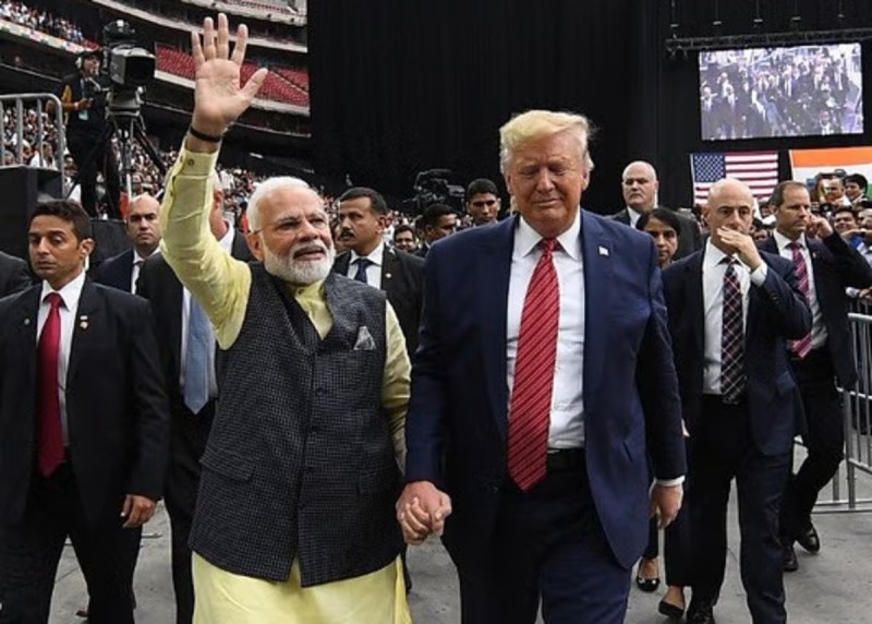 Indian Prime Minister Narendra Modi with US President Donald Trump