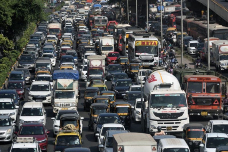 traffic jam in jaipur