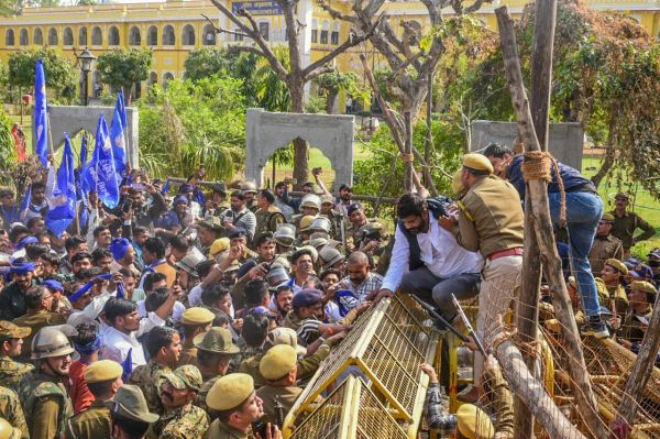 Protest by bheem army