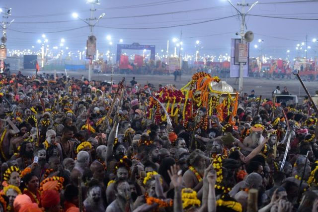 Procession of Naga Sadhus