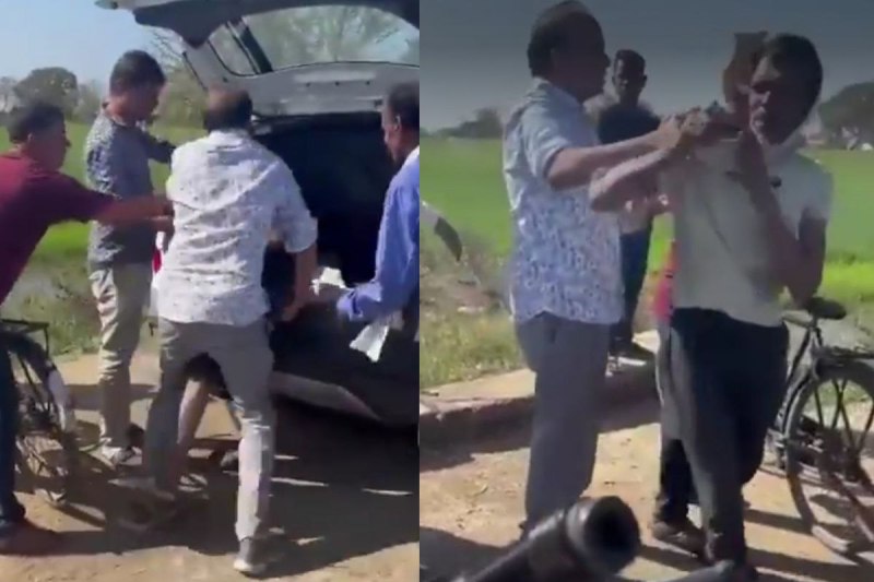 Video viral of government official locking farmer in the trunk of the car in seoni mp