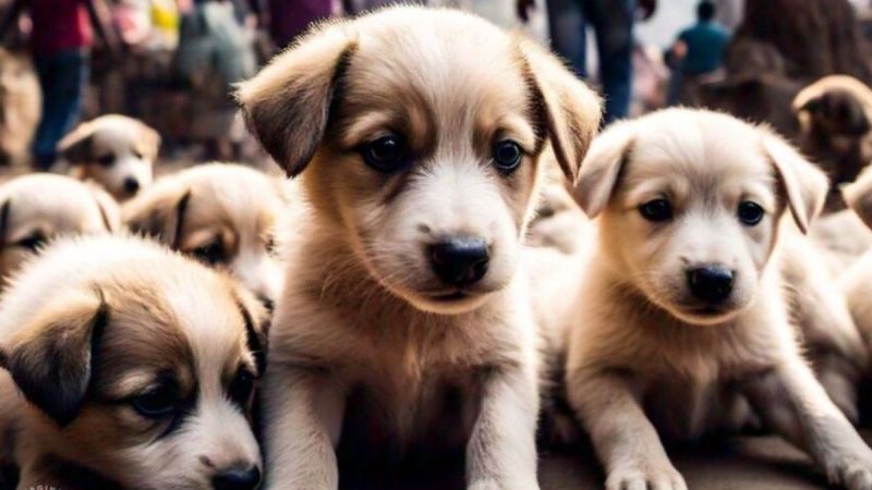 A case has been registered against eight people for the death of dog's children due to the noise of firecrackers