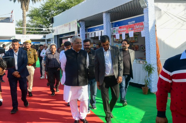 Union Minister Bhupendra Yadav (भूपेन्द्र यादव) at the Patrika Book Fair