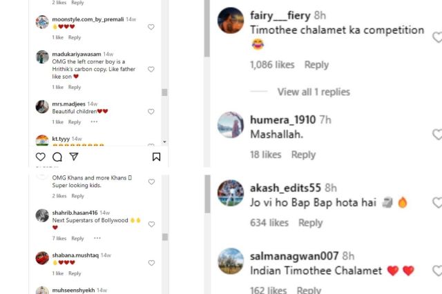 Hrithik Roshan son comments social media