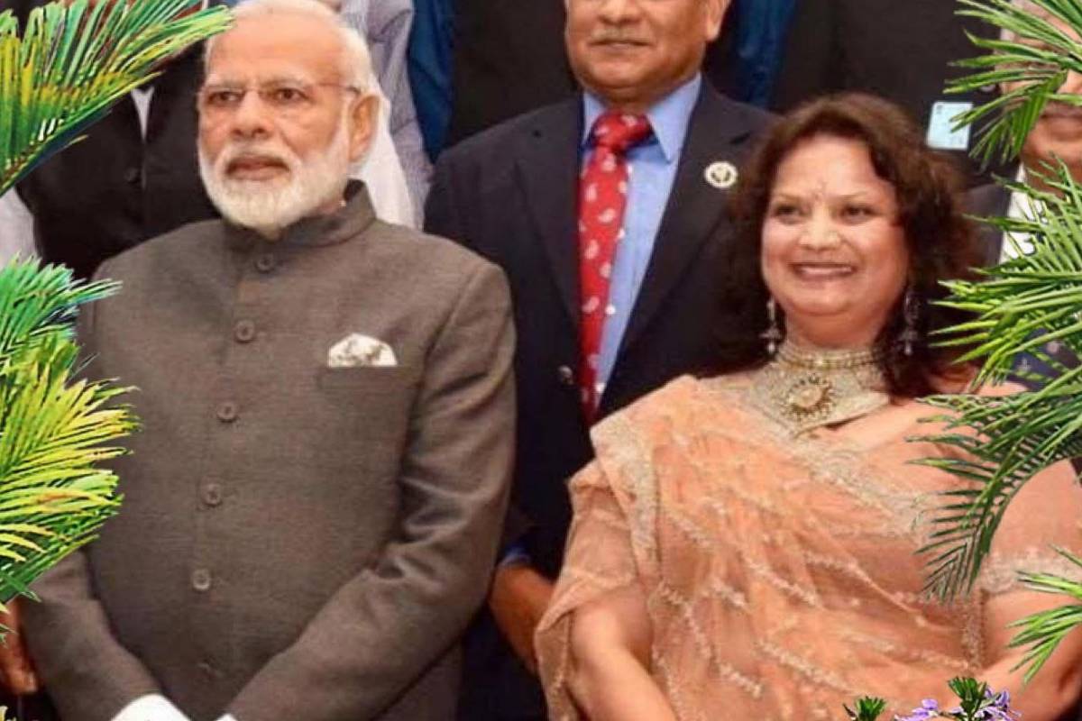 PM Modi and Purnima Voria