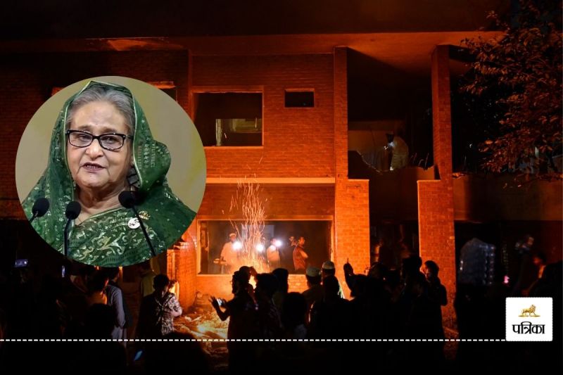 Sheikh Hasina on violence in Bangladesh mob fire on Sheikh Mujibur Rahman house