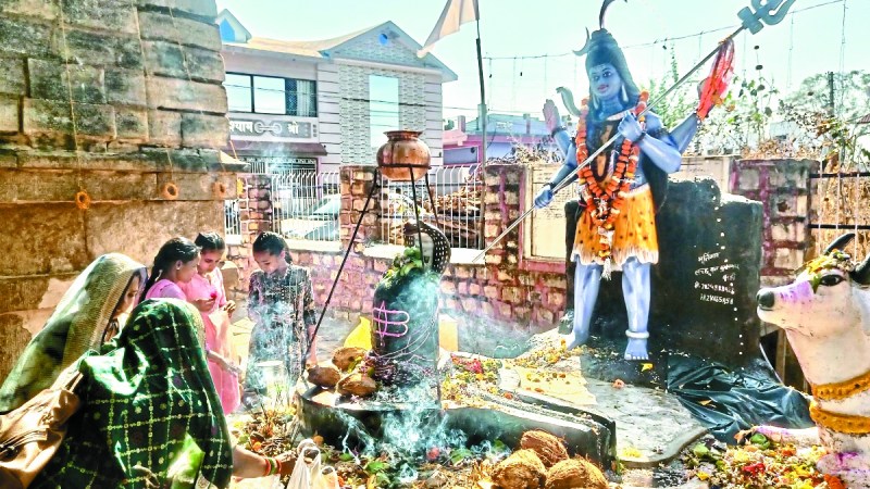 महाशिवरात्रि पर्व पर शिव मंदिरों में भगवान शिव की विशेष आराधना की गई। शिवालयों और पंडालों को विद्युत लाइटों से सजाया गया। लोगों ने गंगाजल, जल, दूध से शिवलिंग का अभिषेक किया। सुबह से ही मंदिरों में भीड़ लगी रही।