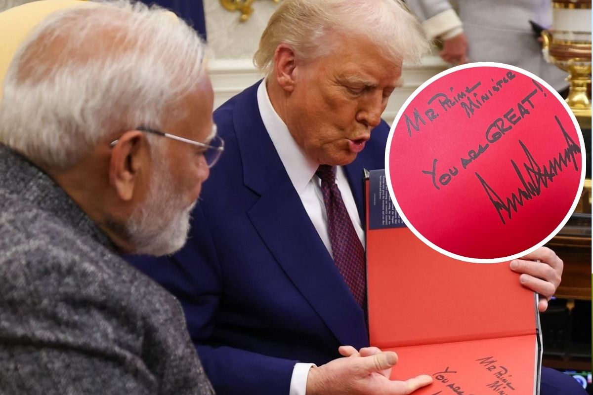 Donald Trump gift signed copy of his book to PM Modi our journey together
