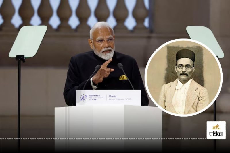 PM Modi recall Veer Savarkar in Marseille in France