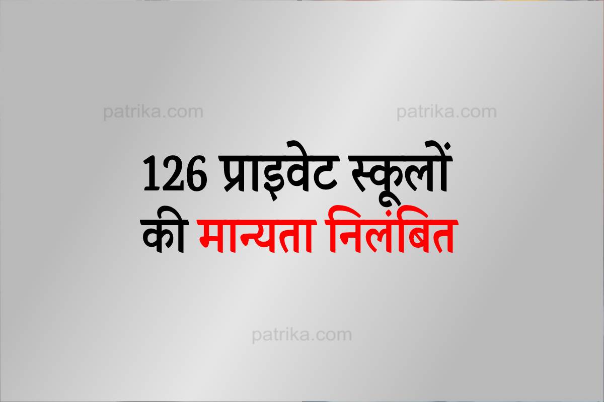 कलेक्टर का बड़ा एक्शन…126 प्राइवेट स्कूलों की मान्यता निलंबित, ये है वजह