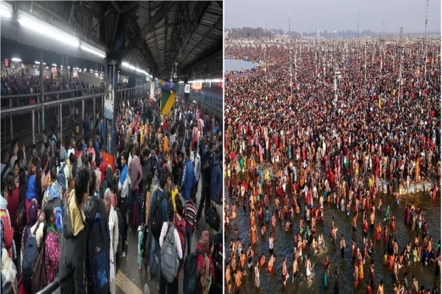 Mahakumbh 2025: दिल्ली में भगदड़ के बाद दुर्ग स्टेशन में लाइन लगवा कर चढ़ा रहे यात्री, बनाई गई कड़ी सुरक्षा..