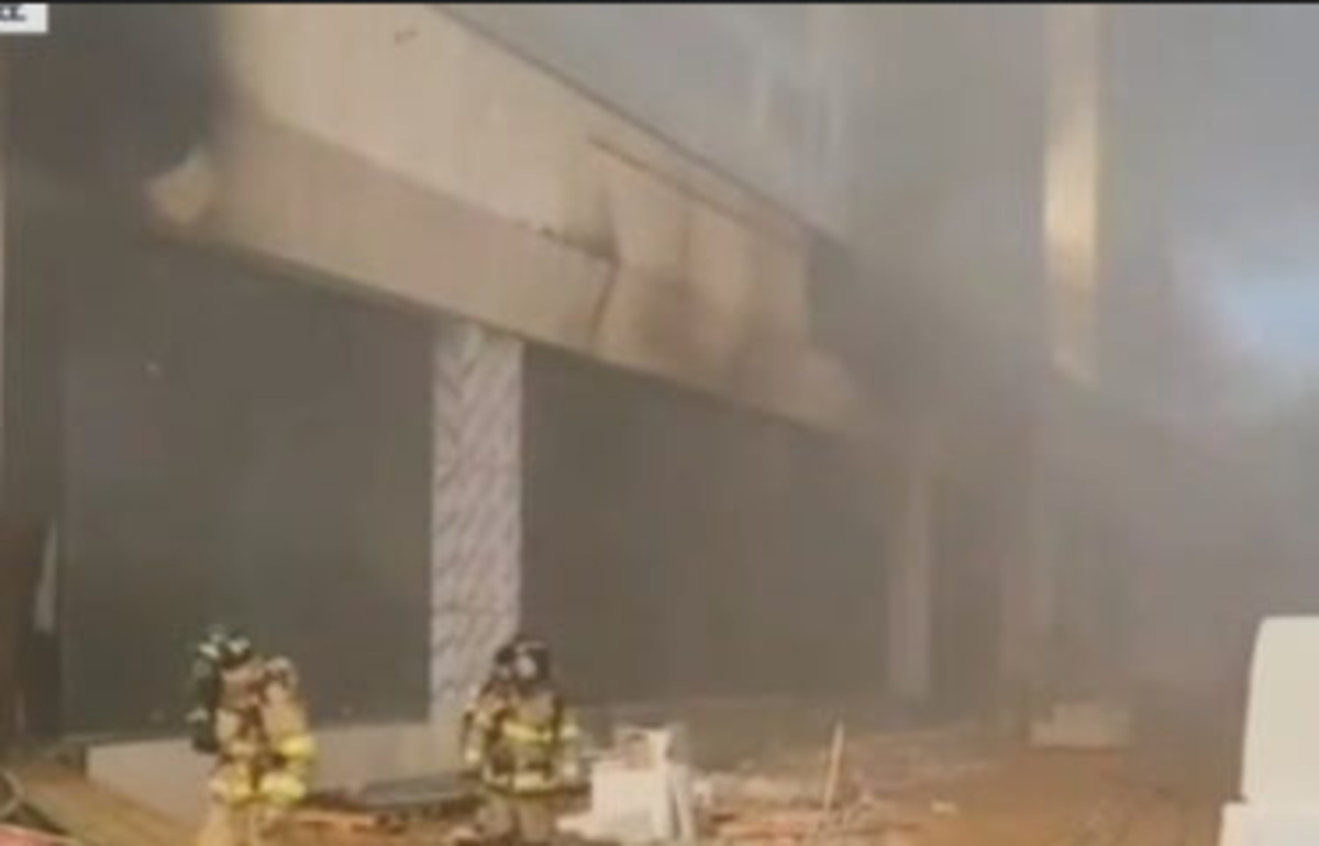 Fire at construction site in South Korea