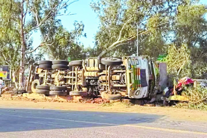 Truck filled with POP damaged in accident