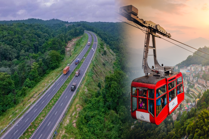 Transport System : Ropeway, Bhopal-Indore Green Field Express, Bhopal Lucknow Economic Corridor