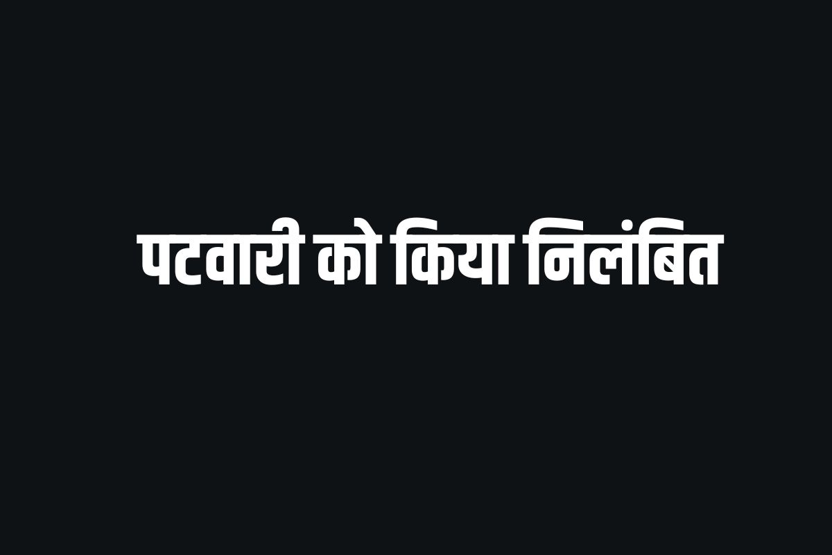 शराब के नशे में बैठक में पहुंचा पटवारी, तहसीलदार ने किया निलंबित