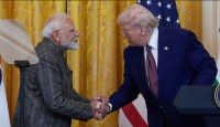 Indian Prime Minister Narendra Modi with US President Donald Trump