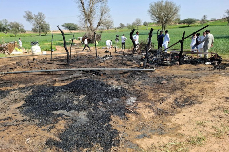 Fire breaks out in Dhani, household items including cash burnt to ashes