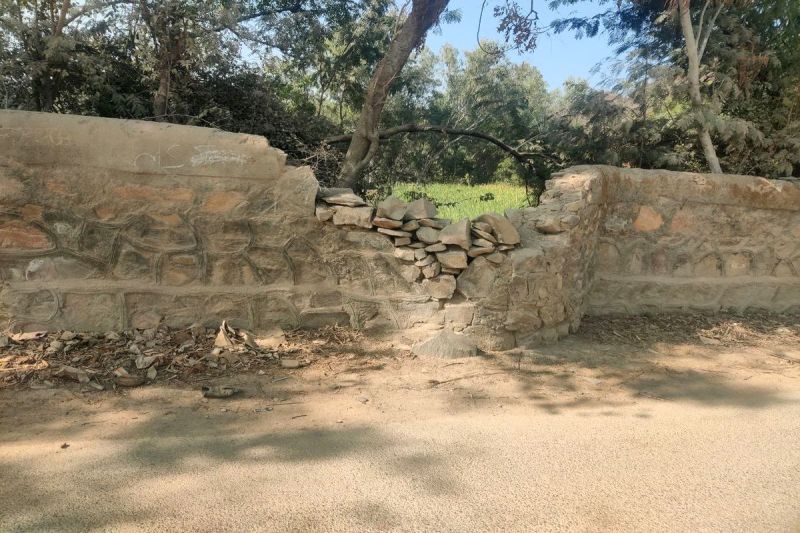 बाग का अस्तित्व खतरे में, 12 जगह से टूटी हुई है दीवार