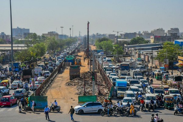 Metro work at ajmer road 